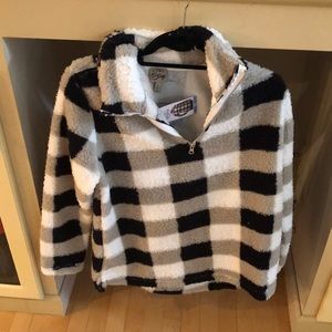 Checkered Sherpa jacket.